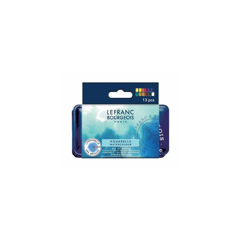 Set Aquarelle fine 12 ou 24 1/2 godets - Boîte 12 1/2 godets