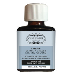 Vernis à graver Lamour 75 ml - Noir satiné