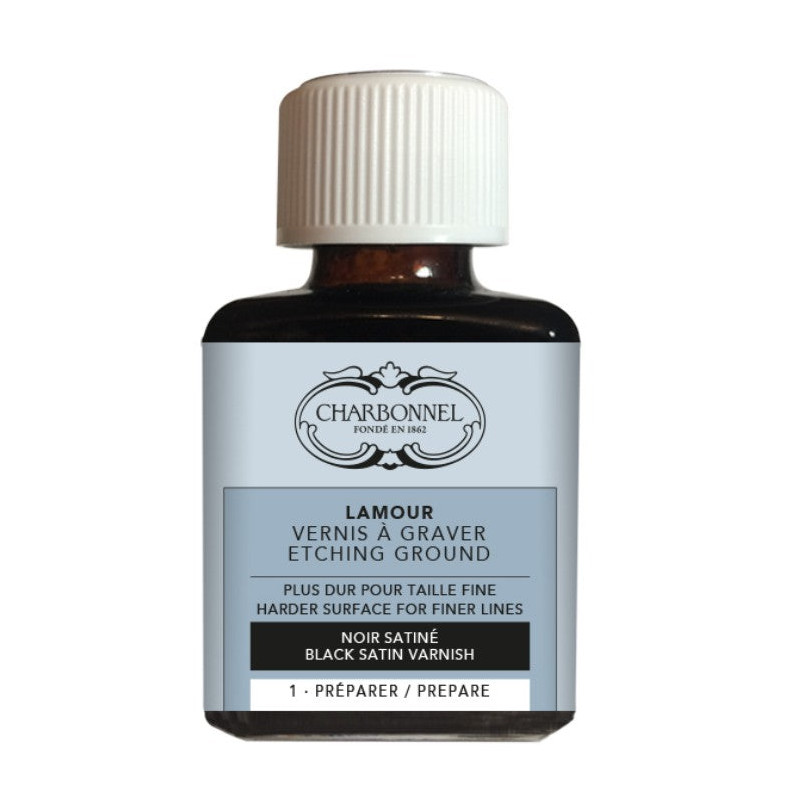 Vernis à graver Lamour 75 ml - Noir satiné