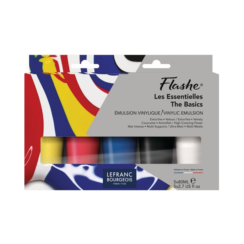 Set Flashe 5 x 80 ml couleurs primaires