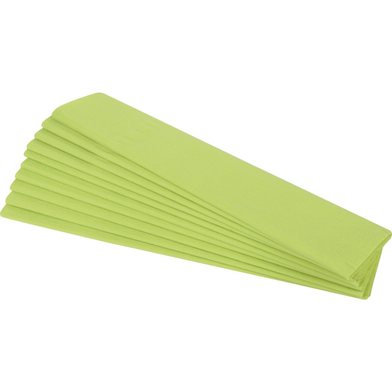 Paquet de 10 feuilles crépon supérieur 250x50 vert pré