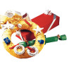 Paquet de 5 feuilles de crépon métallisé 250x50 cm or