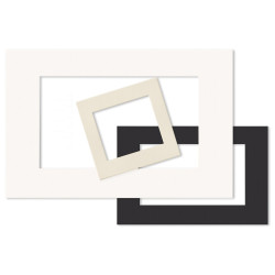 Passe-partout Crème de Dalbe - Extérieur 20x30 / Fenêtre 14x20