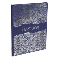 Livre d'or 100 pages tranche argent Japan