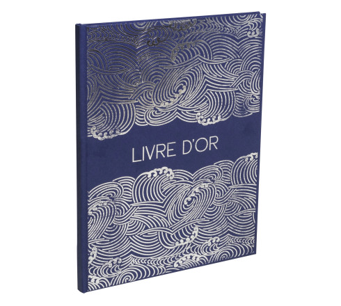 Livre d'or 100 pages tranche argent Japan