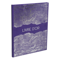 Livre d'or 100 pages tranche argent Japan