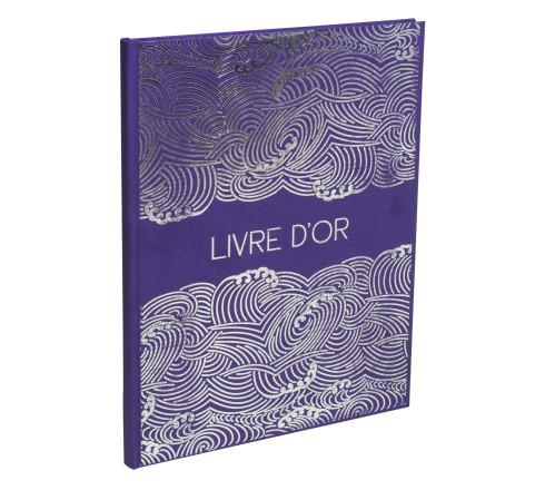 Livre d'or 100 pages tranche argent Japan