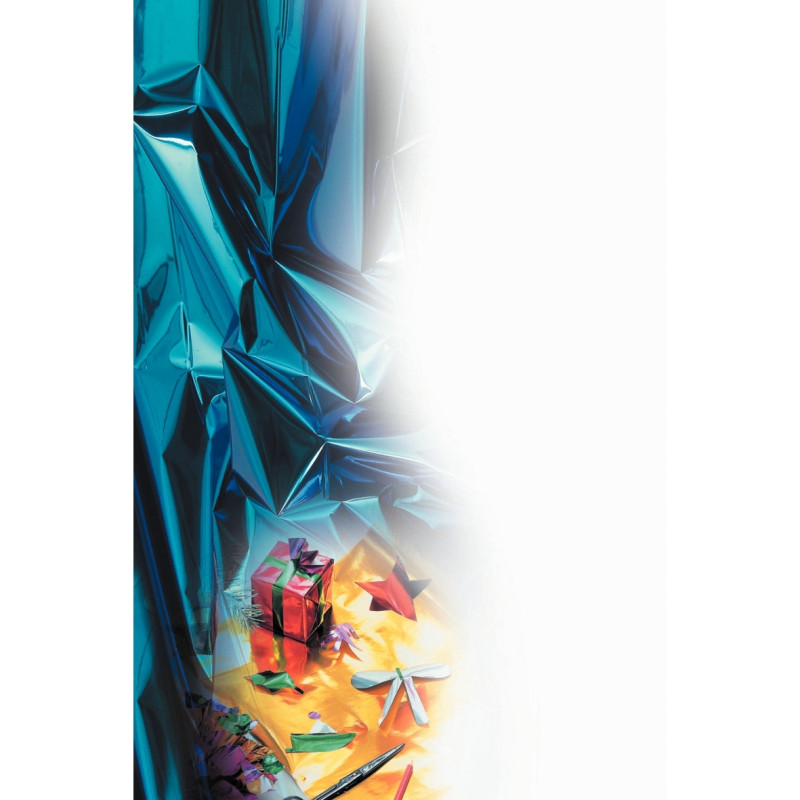 Rouleau de papier métallisé 1 face 200 x 70 cm coloris vert