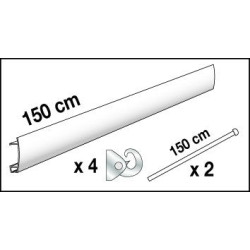 Kits cimaises blanc - 1,5m
