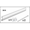 Kits cimaises argent - 2m 2 tiges