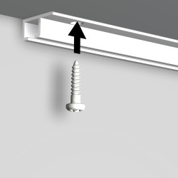 Cimaise 200cm Top Rail balnc d'Artiteq