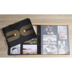 Album photo à spirales 60 pages noires Graphik