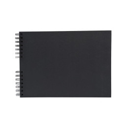 Kit Scrapbooking Album 70 pages noires : Stickers & Pochoirs