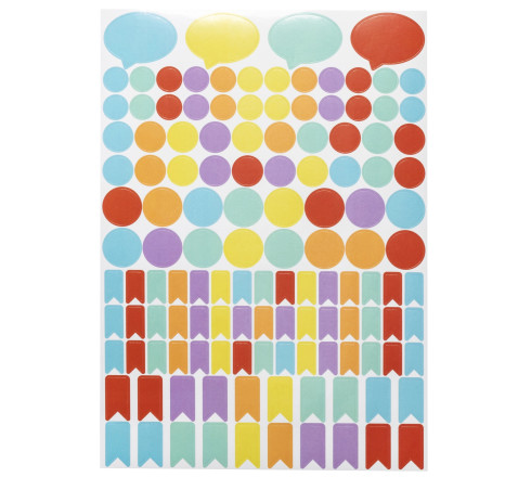 Kit Scrapbooking Album 70 pages noires : Stickers & Pochoirs
