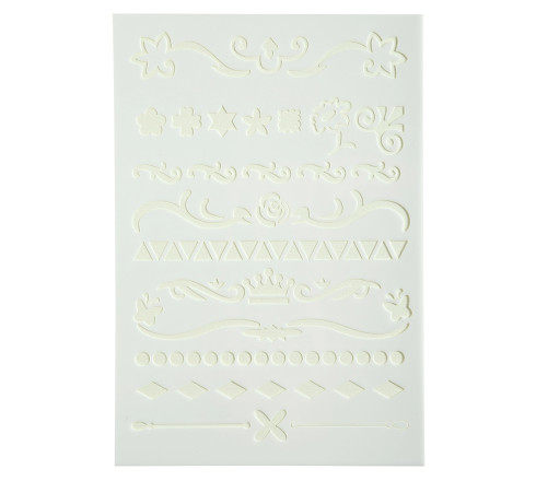 Kit Scrapbooking Album 70 pages noires : Stickers & Pochoirs