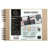 Kit Scrapbooking Album 70 pages noires : Stickers & Pochoirs