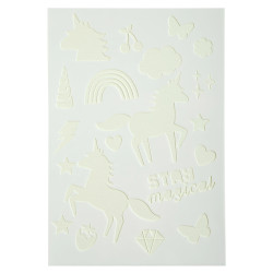 Kit Scrapbooking Album 70 pages noires : Stickers & Pochoirs