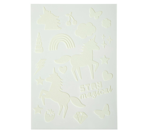 Kit Scrapbooking Album 70 pages noires : Stickers & Pochoirs