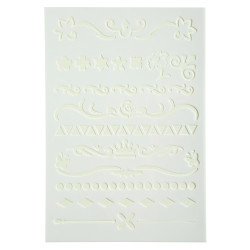 Kit Scrapbooking Album 70 pages noires : Stickers & Pochoirs