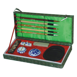 Set de 12 pieces de calligraphie chinoise