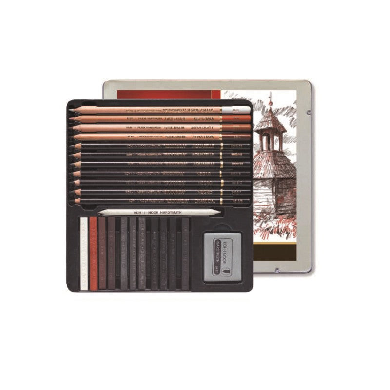 Boîte de 24 crayons graphite