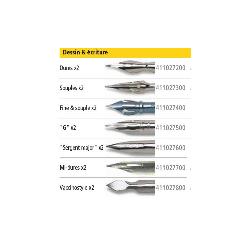 Plumes Leonardt (flacons de 2) - ID7962 4mm x2 - "Round hand"