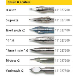 Plumes Leonardt (flacons de 2) - ID7962 0,75 mm x2 - "Round hand"