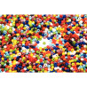 Bocal de 500 grammes de perles rocailles opaques diamètre 2,5 mm assor