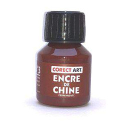 Encre de Chine Corect'Art - 6 couleurs en flacon de 50 ml - Blanc