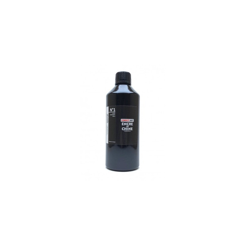 Encre de Chine Corect'Art noire en flacon de 250, 500 ml ou 1L - Flaco