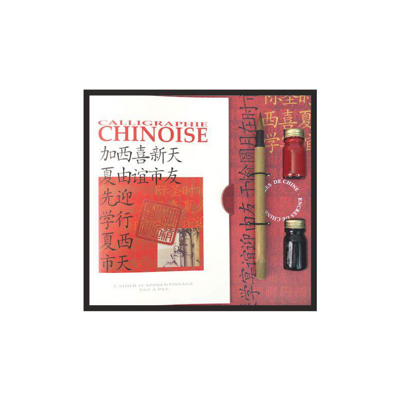 Coffret encres calligraphie méthode chinoise + 1 pinceau Corect'art