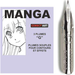 Plume Manga "G" (x3) Corect'art