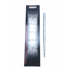 Etui porte-plume marbré argent & noir