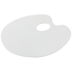 Palette en plastique forme ovale 1 trou