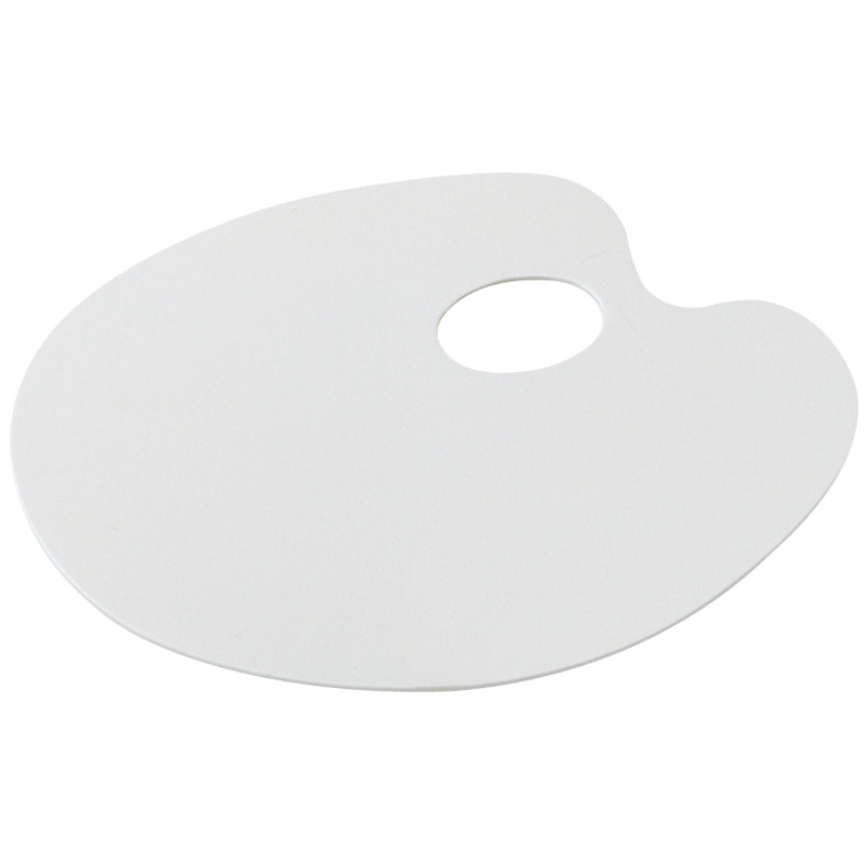 Palette en plastique forme ovale 1 trou