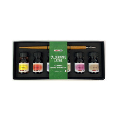 Coffret calligraphie 6 encres - Naturelles & Ecologiques