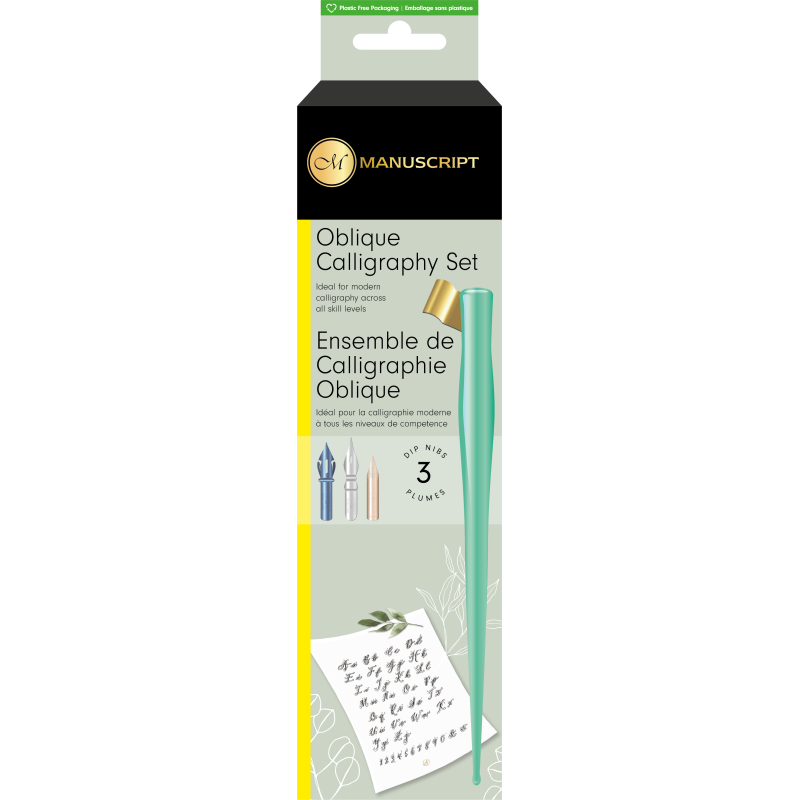 Set calligraphie moderne oblique Mint