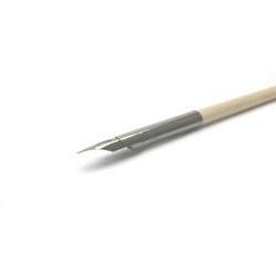 Porte-plume fin bois naturel - Embout bronze
