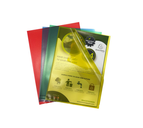 Sachet de 25 pochettes coin PP recyclé Forever 12/100e - A4