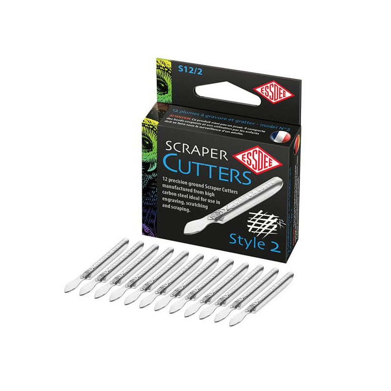 Lot de 12 Plumes à gratter - moyenne