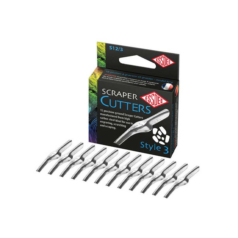 Lot de 12 Plumes à gratter - Concave