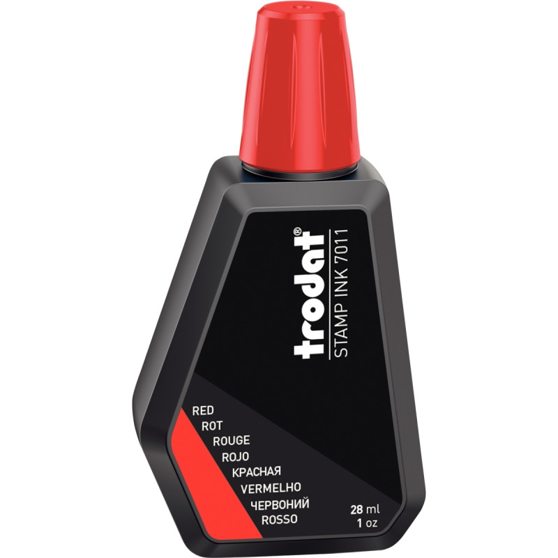 Flacon d'encre tampon trodat coloris rouge