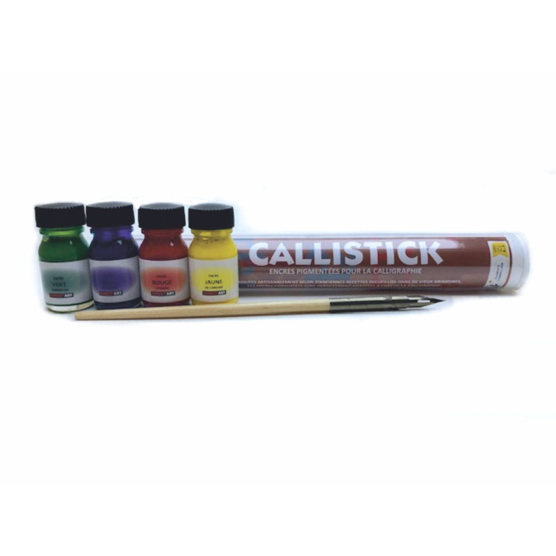 Tube encres calligraphie x4 - Couleurs primaires