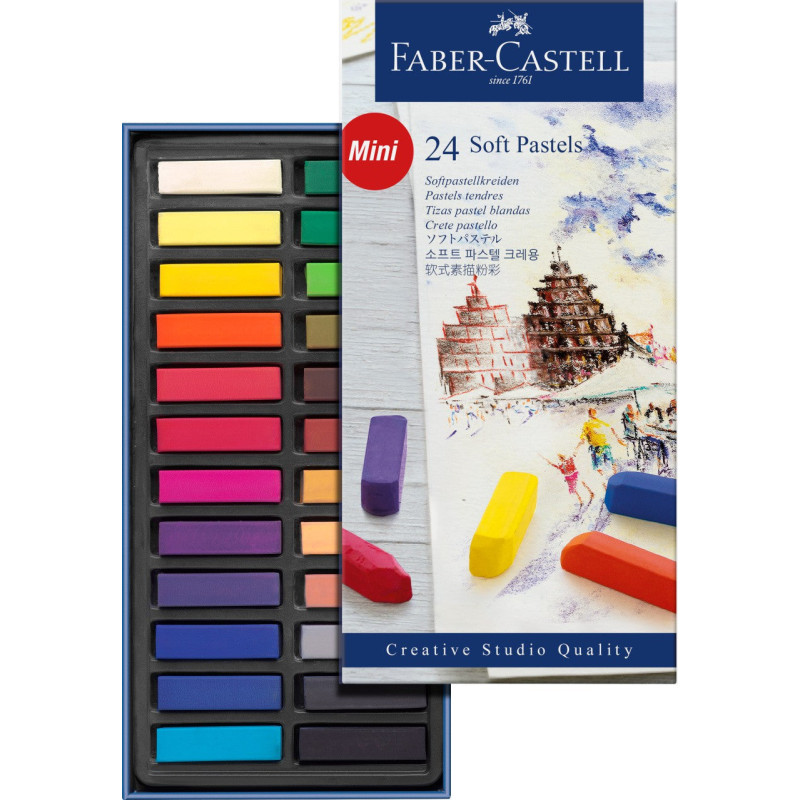 Boîte de 24 1/2 pastels tendres Créative Studio