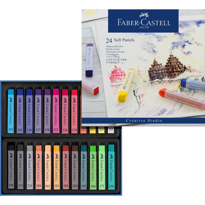 Boîte de 24 pastels tendres Créative Studio