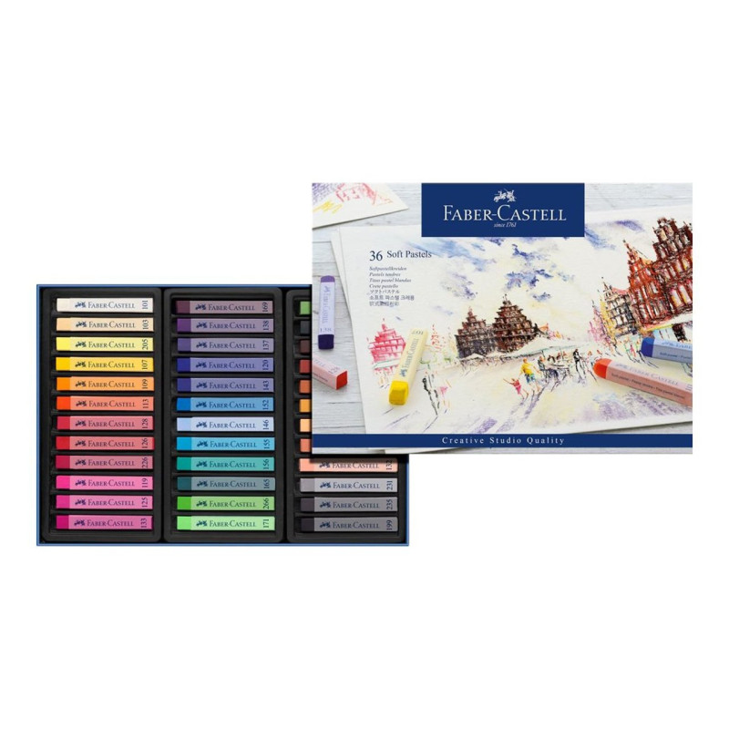 Boîte de 36 pastels tendres Créative Studio