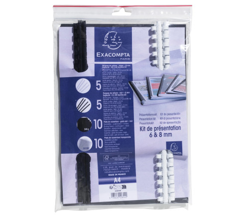 Kit de présentation reliures spiralées pour dossier de 10 à 40 feuilles A4
