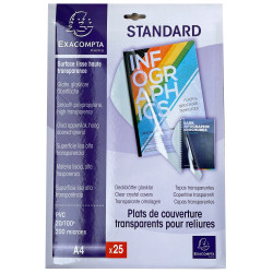 Boite de 25 plats pour relier en PVC 20/100ième A4