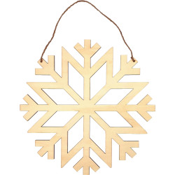 Grand flocon de neige en bois