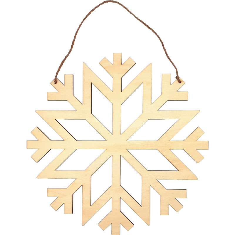 Grand flocon de neige en bois